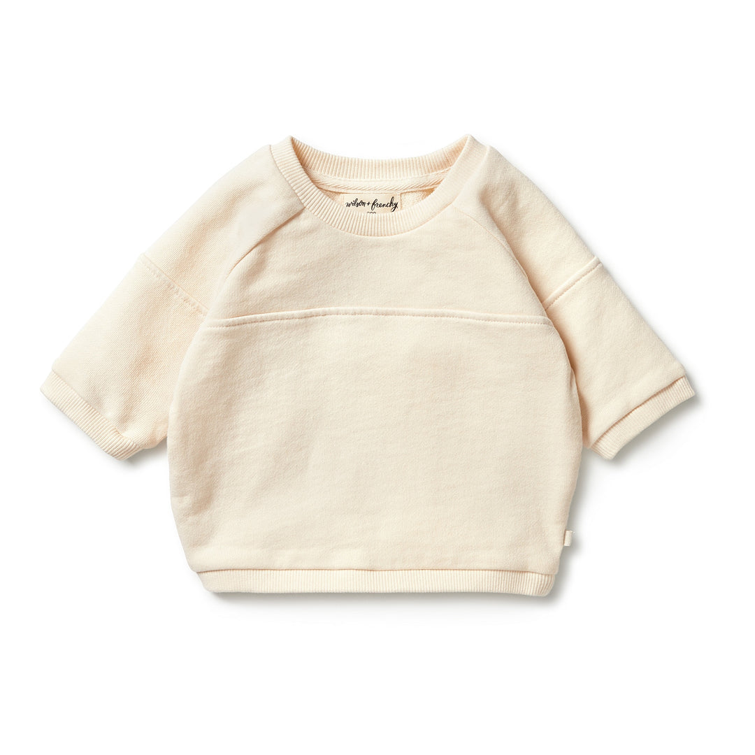 Wilson and Frenchy Organic Terry Spliced Sweat - Eggnog