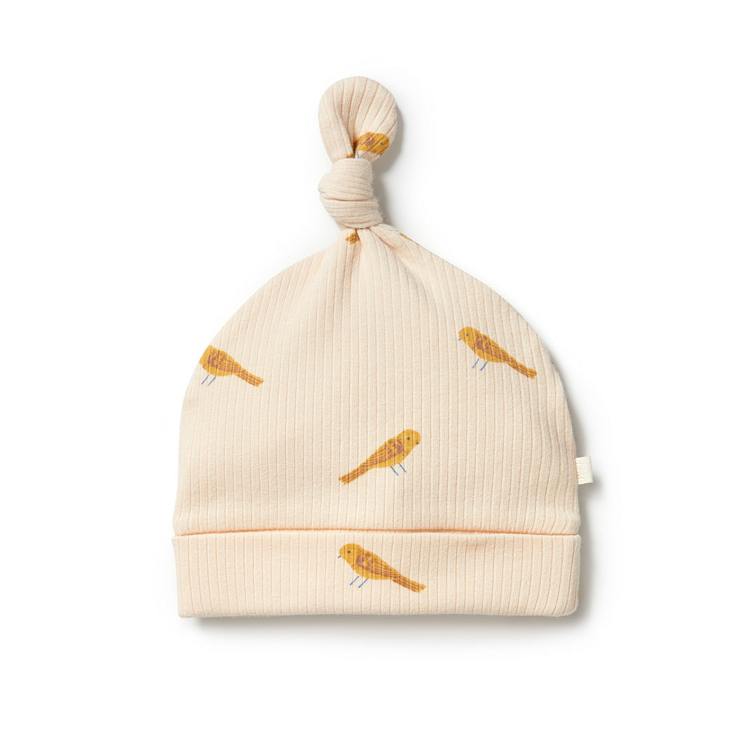 Wilson and Frenchy Organic Rib Knot Hat - Tweet Tweet