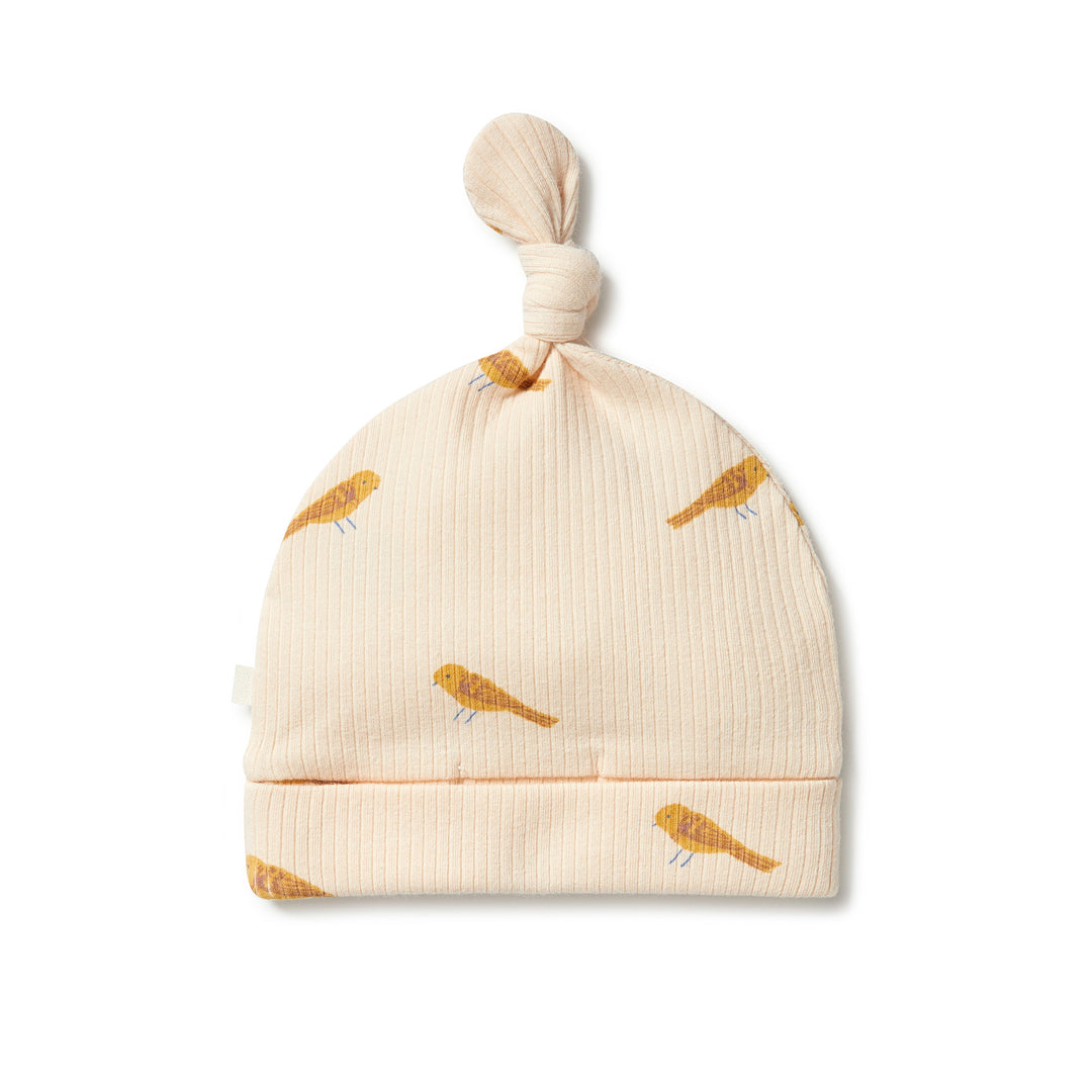 Wilson and Frenchy Organic Rib Knot Hat - Tweet Tweet