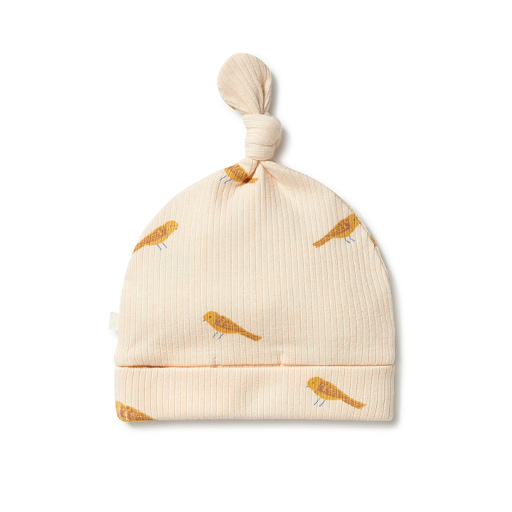 Wilson and Frenchy Organic Rib Knot Hat - Tweet Tweet