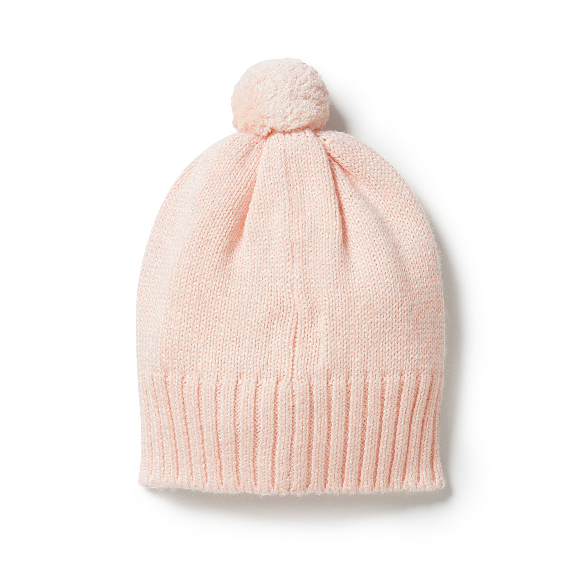 Knitted Mini Cable Hat - Blush