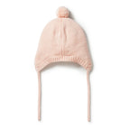 Knitted Mini Cable Bonnet - Blush