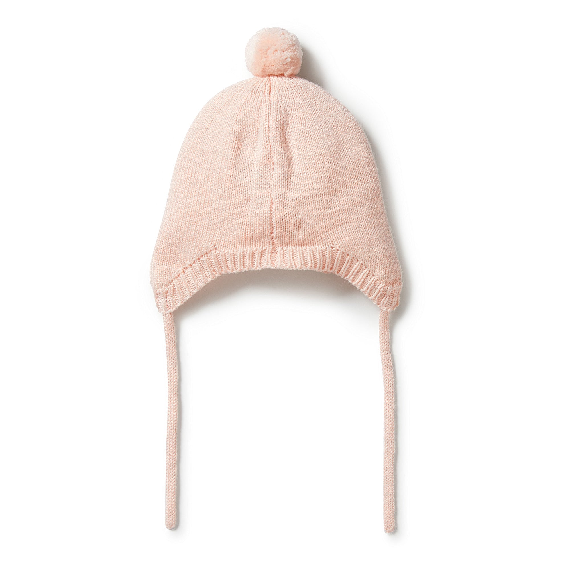 Knitted Mini Cable Bonnet - Blush