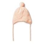 Knitted Mini Cable Bonnet - Shell