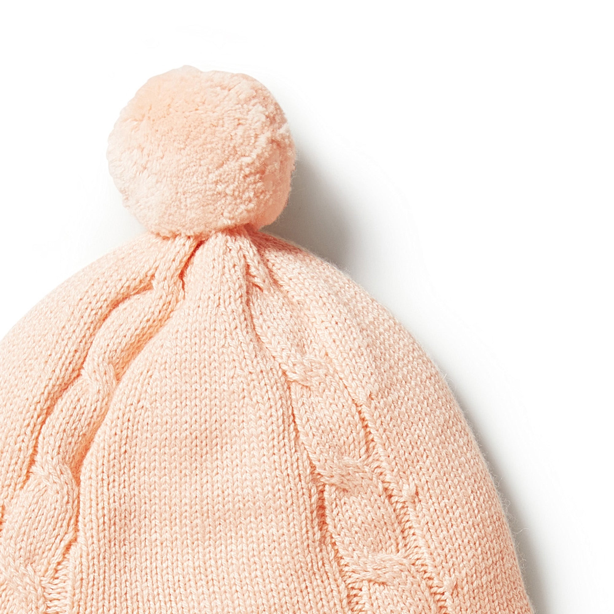 Knitted Mini Cable Bonnet - Shell