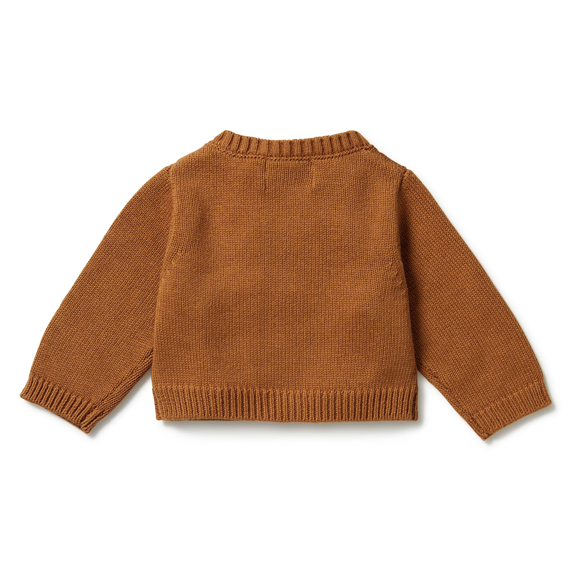 Knitted Ruffle Cardigan - Spice