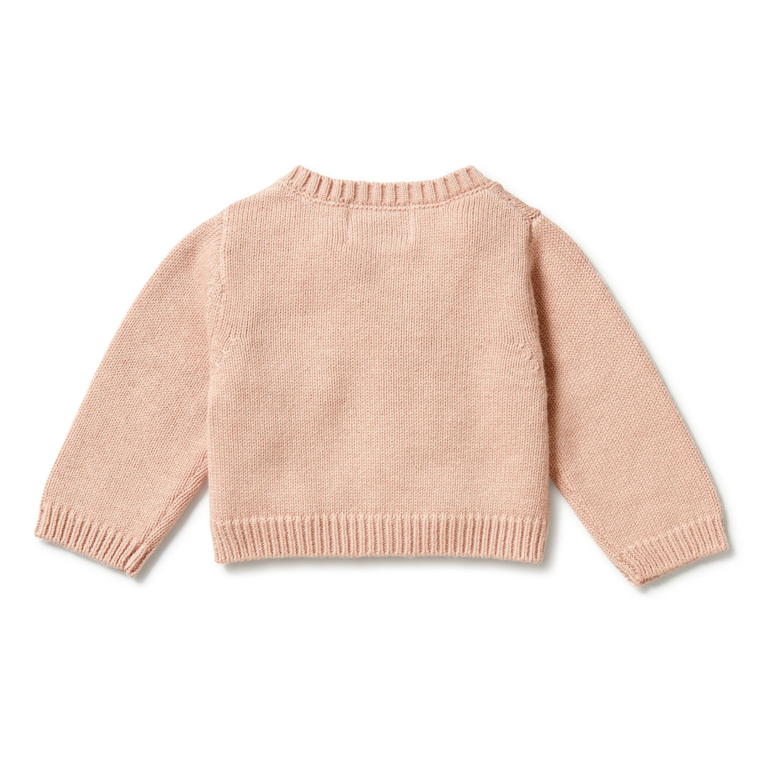 Wilson and Frenchy Knitted Ruffle Cardigan - Rose