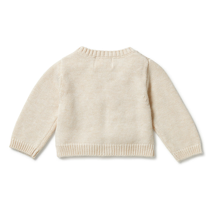 Wilson and Frenchy Knitted Ruffle Cardigan - Sand Melange