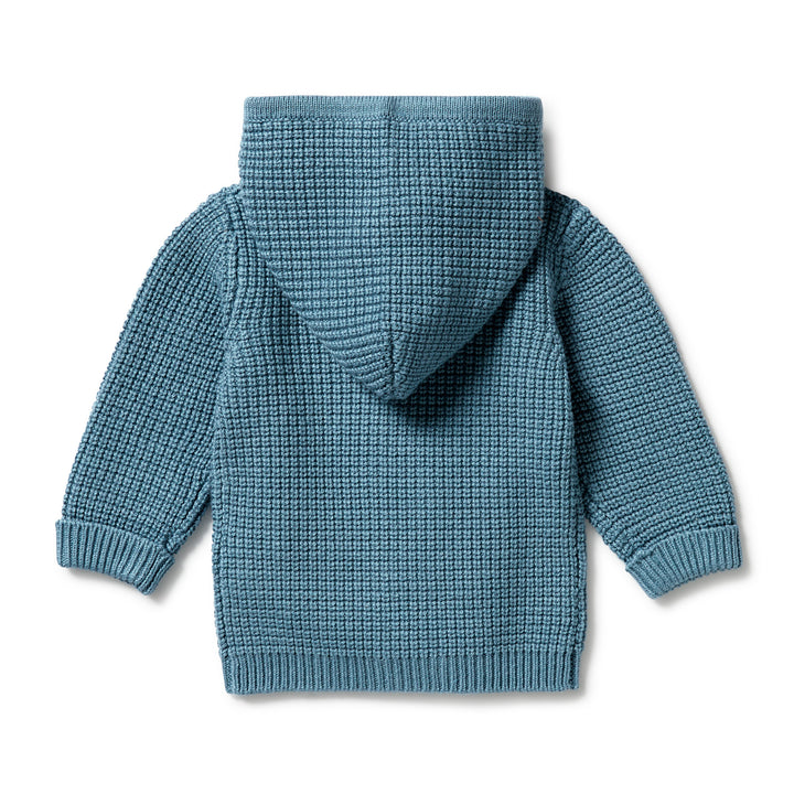 Wilson and Frenchy Knitted Zipped Jacket - Bluestone
