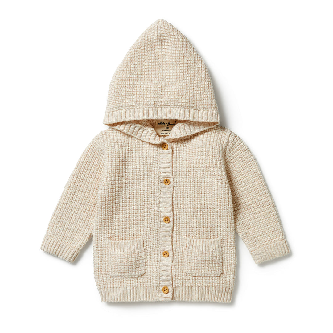 Wilson and Frenchy Knitted Button Jacket - Sand Melange