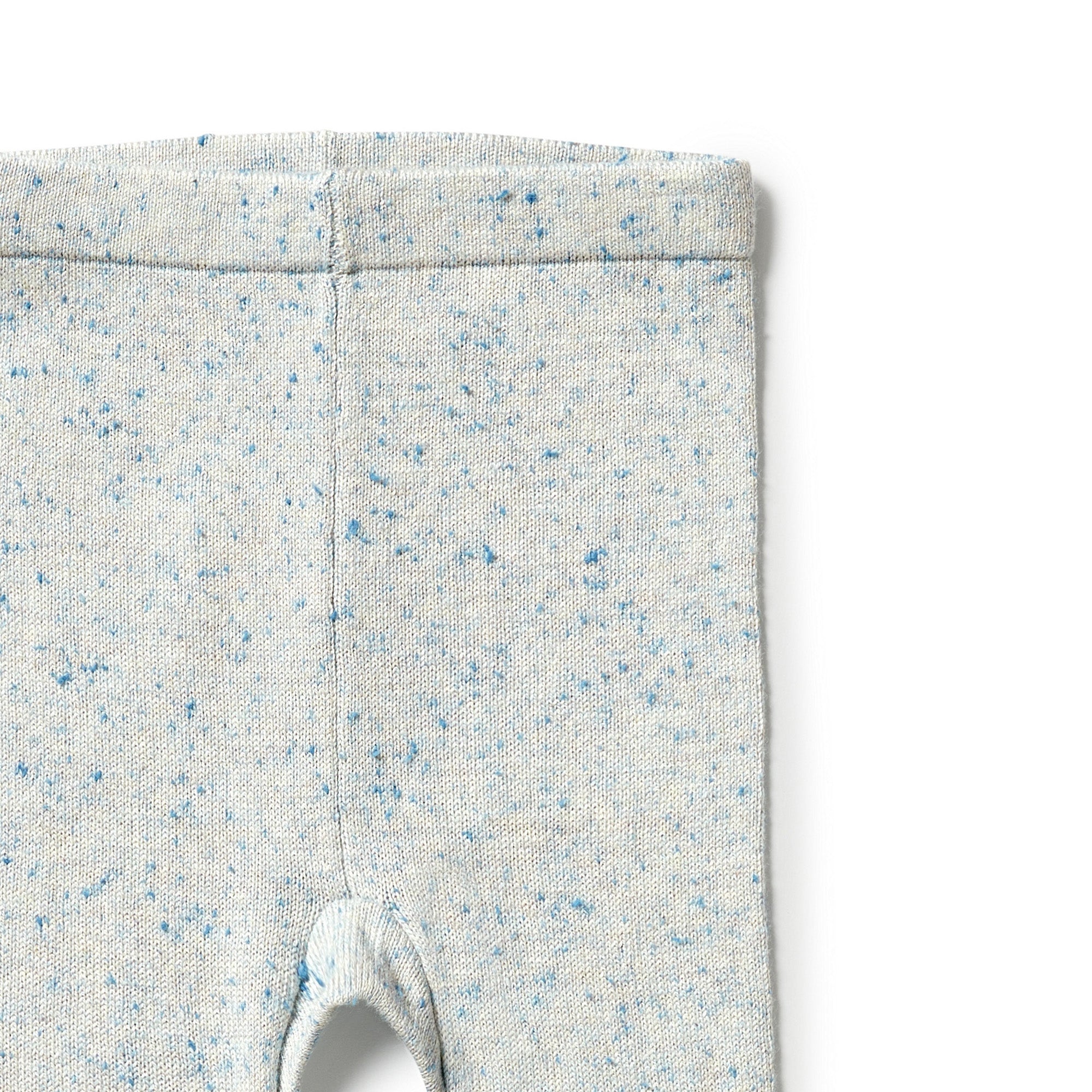 Wilson and Frenchy Knitted Legging with Feet - Bluestone Fleck