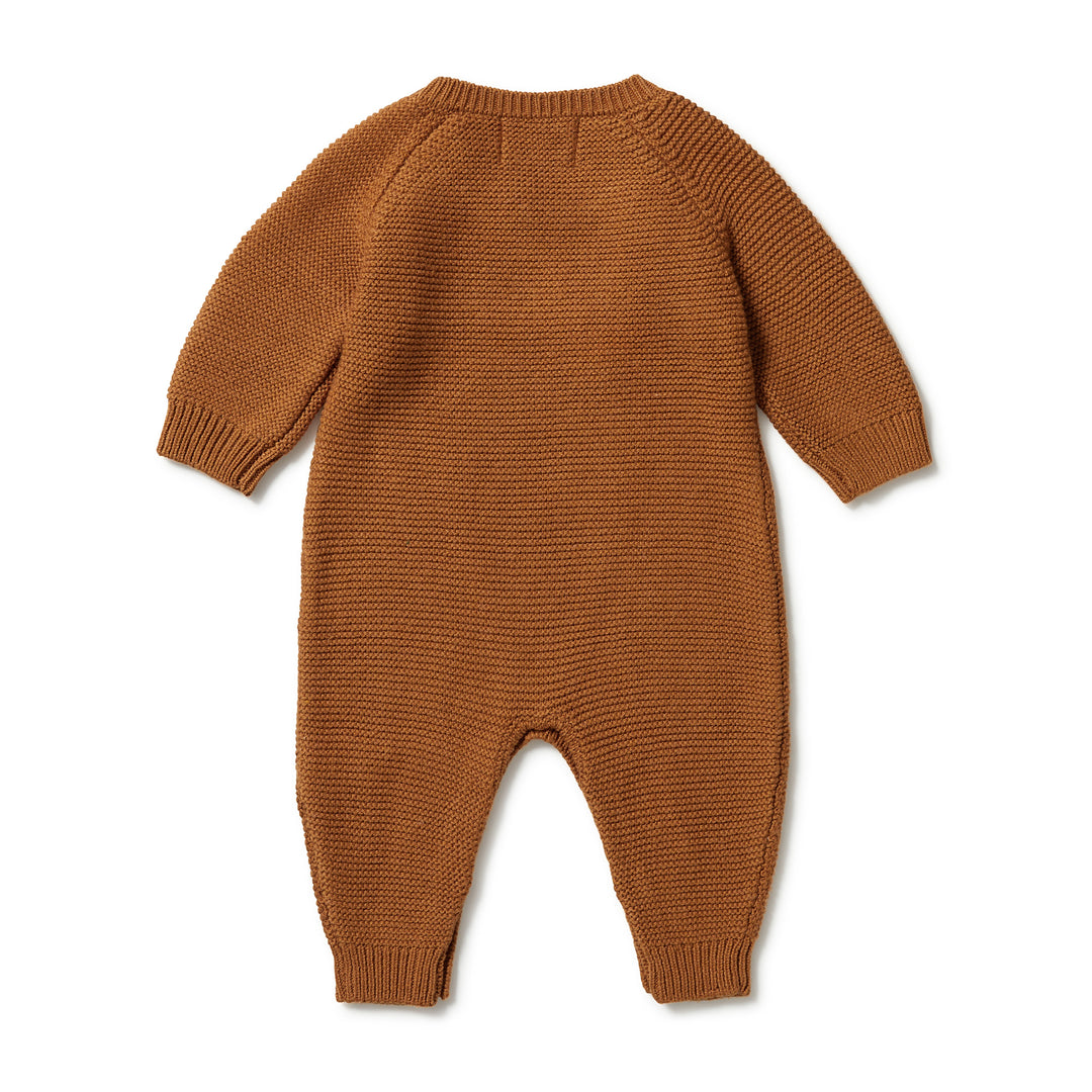 Wilson and Frenchy Knitted Cable Growsuit - Spice