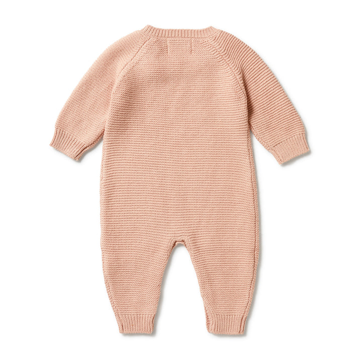 Wilson and Frenchy Knitted Cable Growsuit - Rose