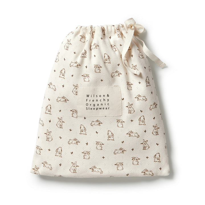 Wilson and Frenchy Organic Pointelle Long Sleeve Pyjamas - Bunny Love