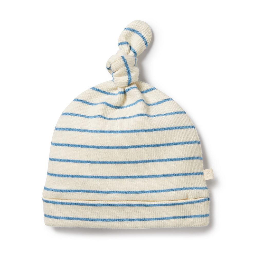 Petit Blue Organic Knot Hat