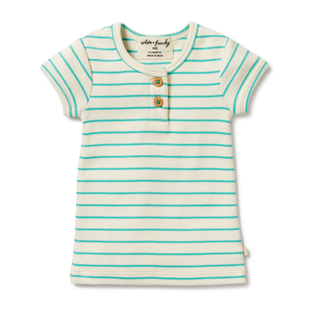 Wilson and Frenchy Petit Green Organic Henley Tee