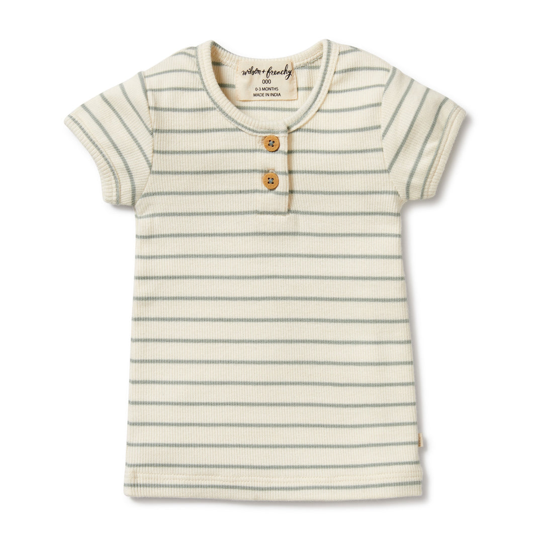 Wilson and Frenchy Petit Sage Organic Henley Tee