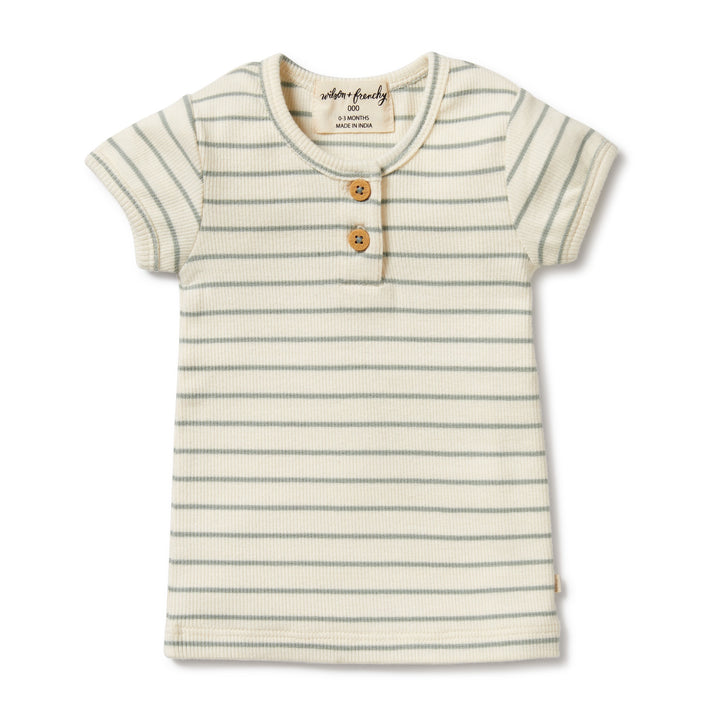 Wilson and Frenchy Petit Sage Organic Henley Tee