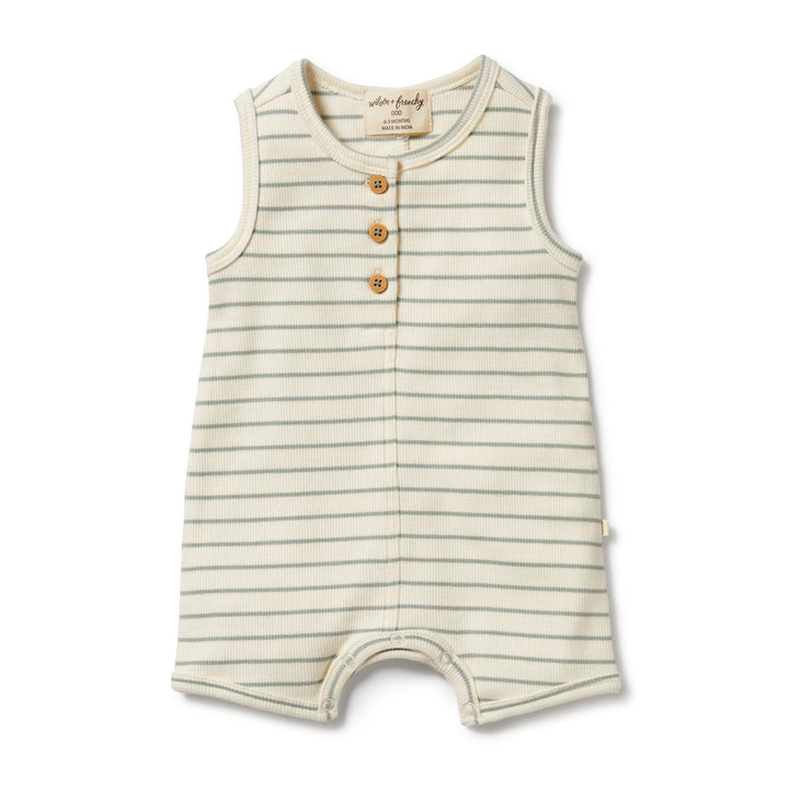 Wilson and Frenchy Petit Sage Organic Henley Growsuit