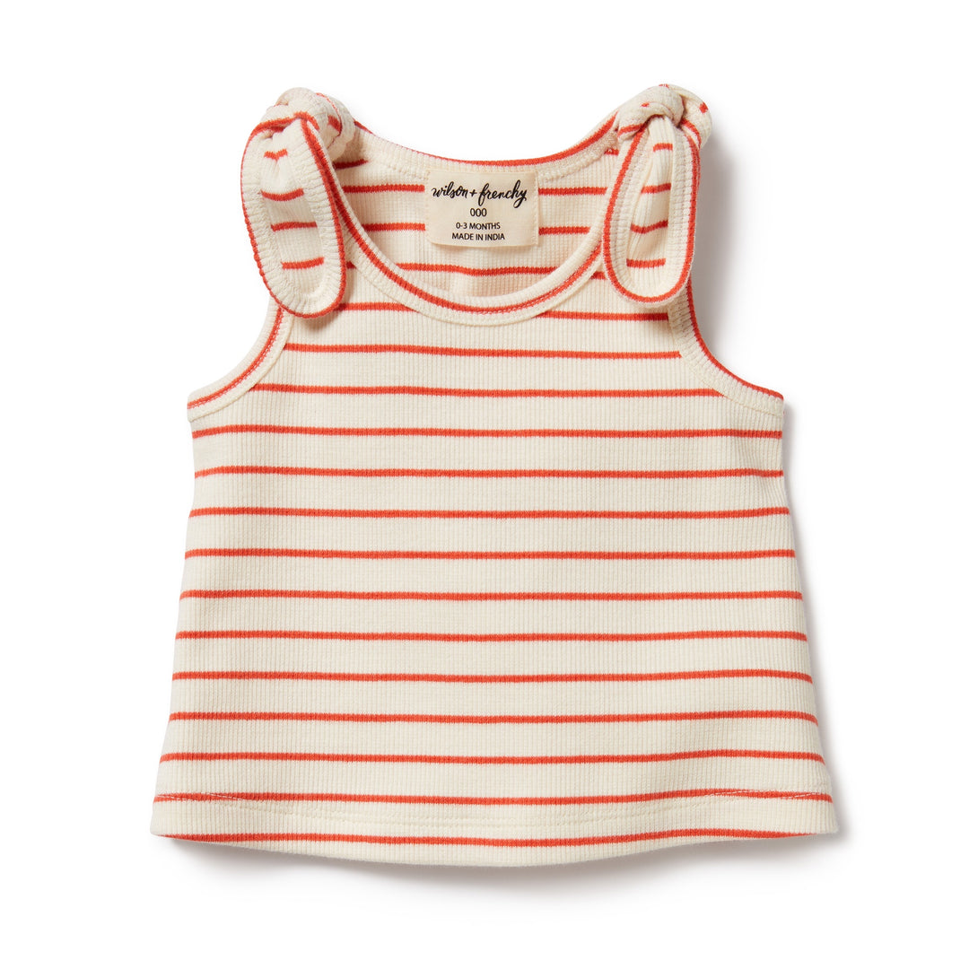 Wilson and Frenchy Petit Rouge Organic Tie Singlet
