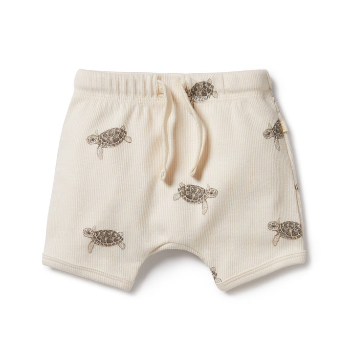 Wilson and Frenchy Tiny Turtle Organic Tie Front Short
