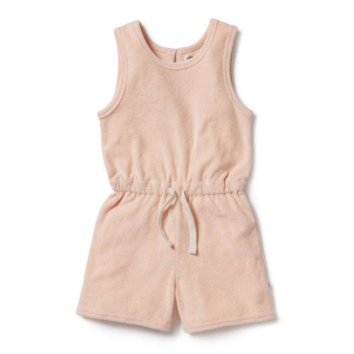 Wilson and Frenchy Antique Pink Organic Terry Playsuit