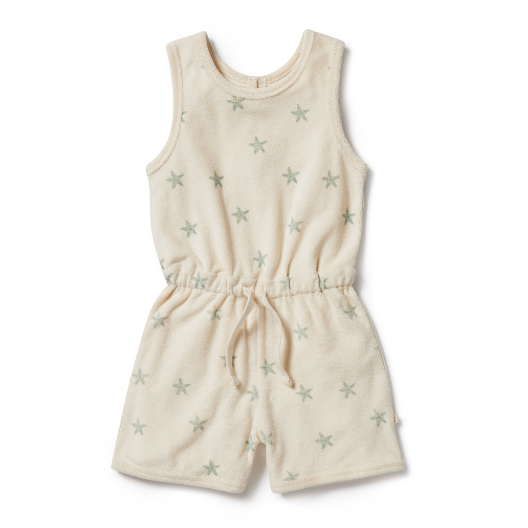 Wilson and Frenchy Tiny Starfish Organic Terry Playsuit