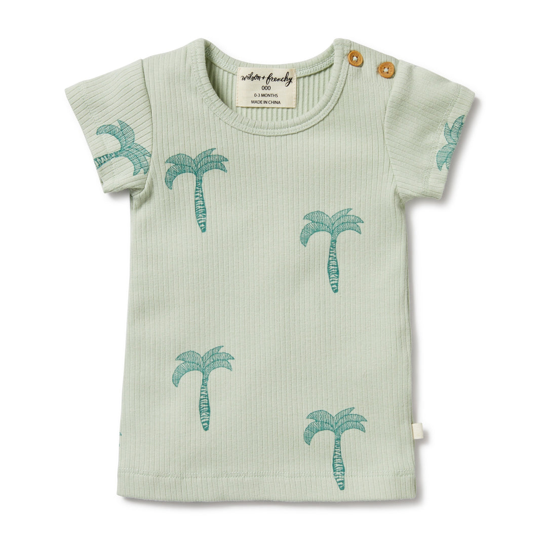 Wilson and Frenchy Palm Tree Organic Rib Tee