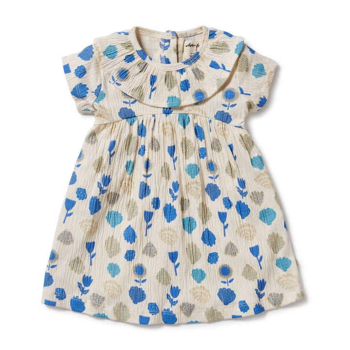 Wilson and Frenchy Ocean Breeze Crinkle Ruffle Dress