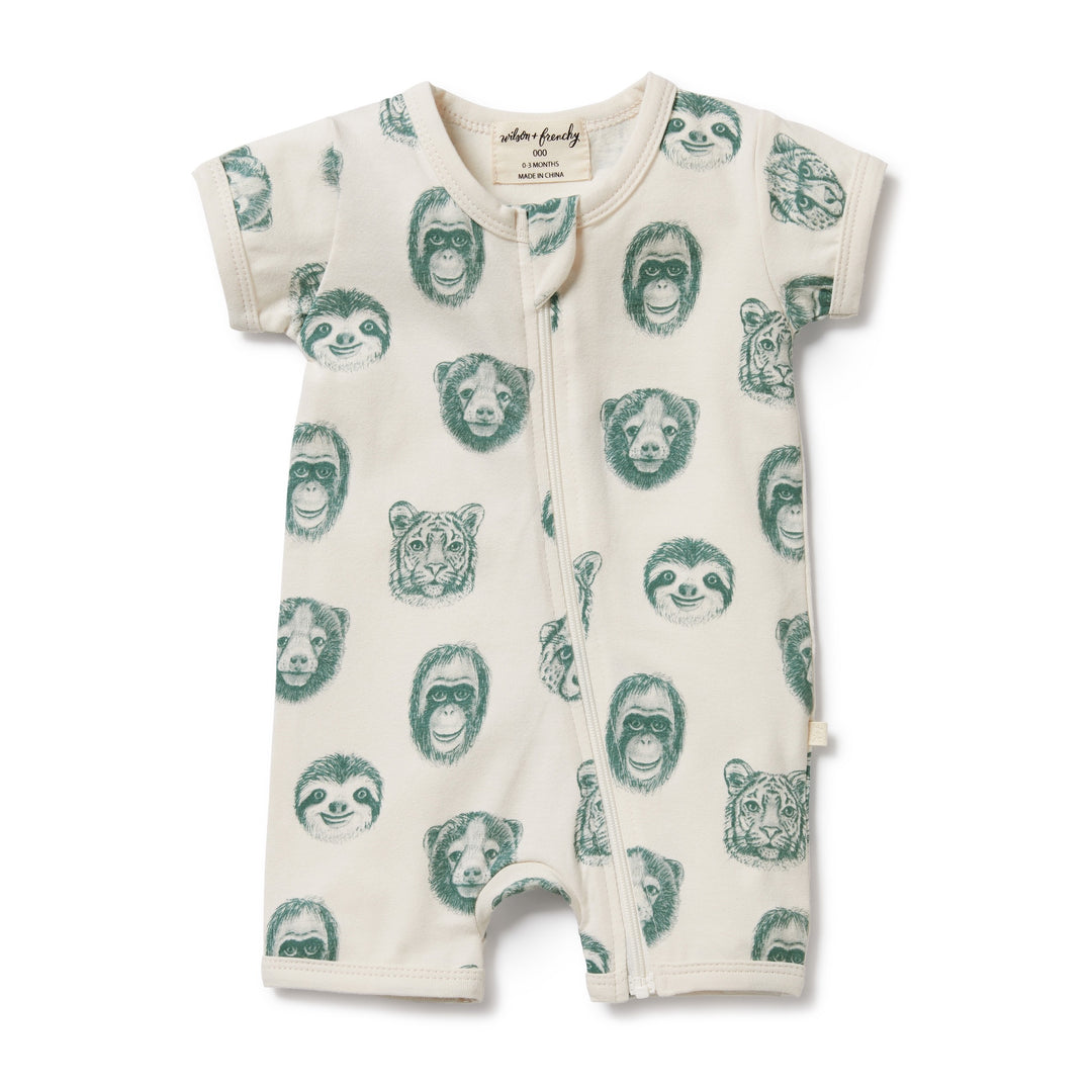 Wilson and Frenchy Hello Jungle Organic Boyleg Zipsuit