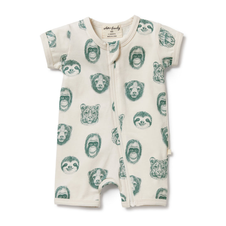 Wilson and Frenchy Hello Jungle Organic Boyleg Zipsuit