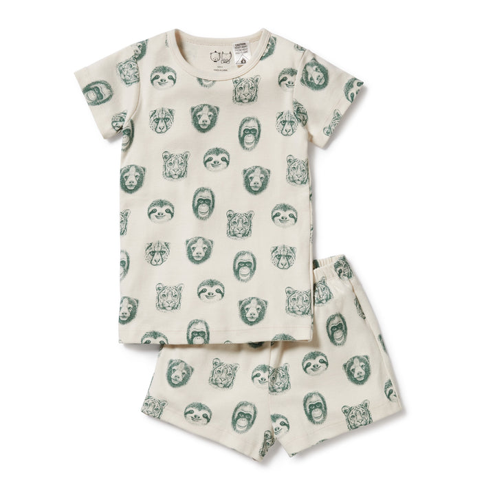Wilson and Frenchy Hello Jungle Organic Short Sleeve Pyjamas