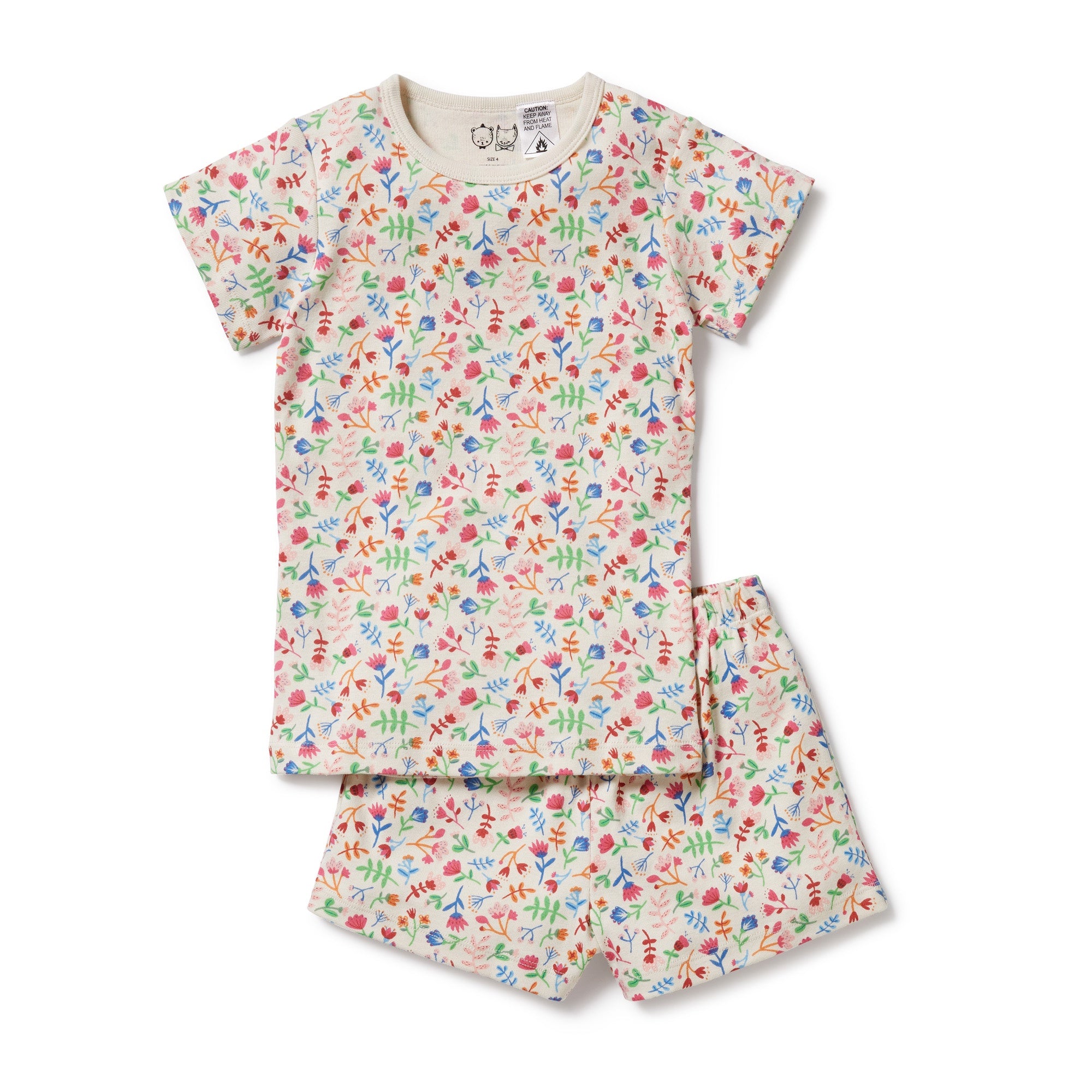 Wilson and Frenchy Tropical Garden Organic Short Sleeve Pyjamas