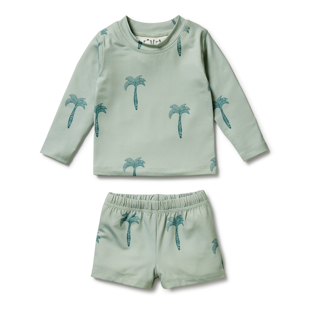 Wilson and Frenchy Palm Tree Rashie Swim Set