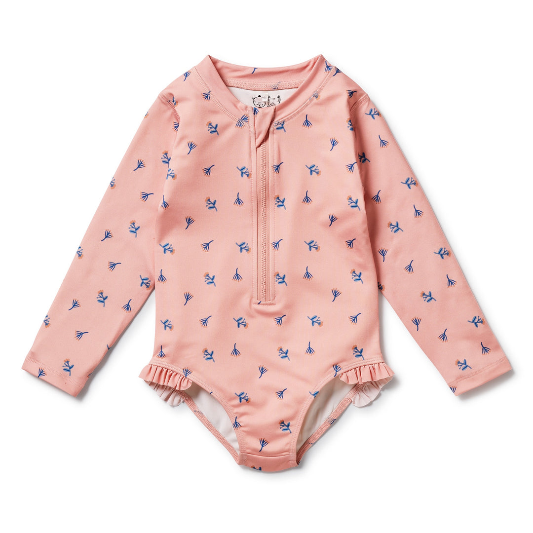 Wilson and Frenchy Little Flower Long Sleeve Swimsuit