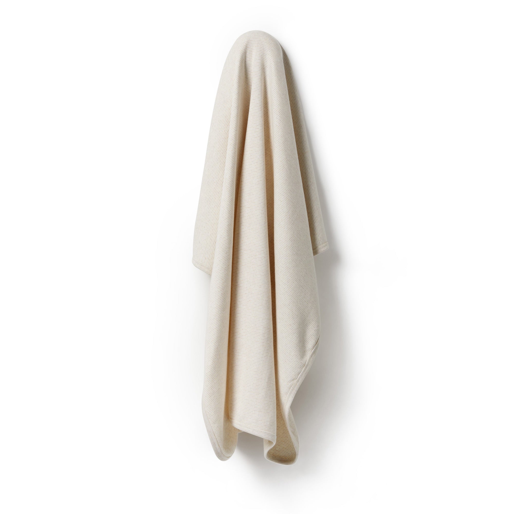 Organic Stripe Rib Bunny Rug - Oatmeal