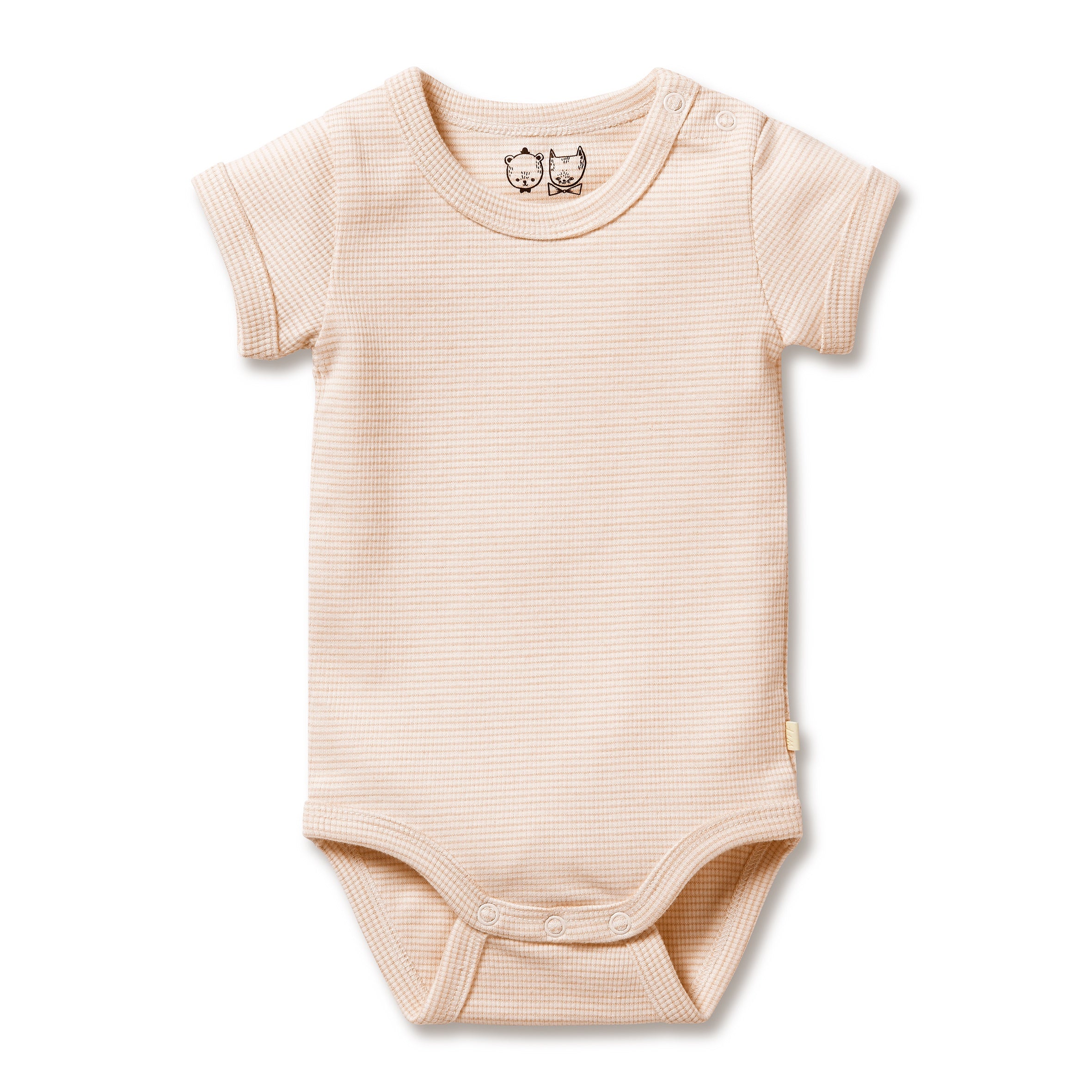Organic Stripe Rib Bodysuit - Dusk