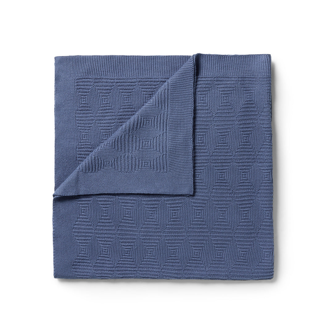 Wilson & Frenchy Knitted Jacquard Blanket - Blue Depths
