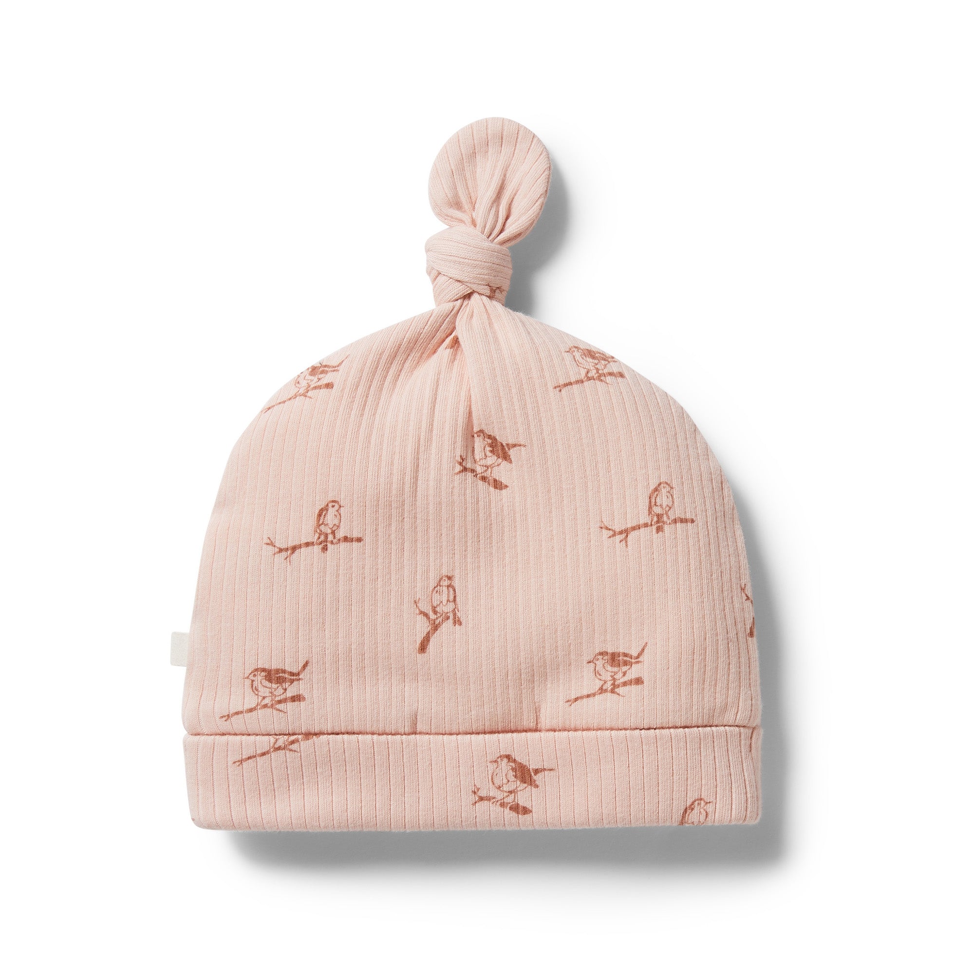 Organic Rib Knot Hat - Robin