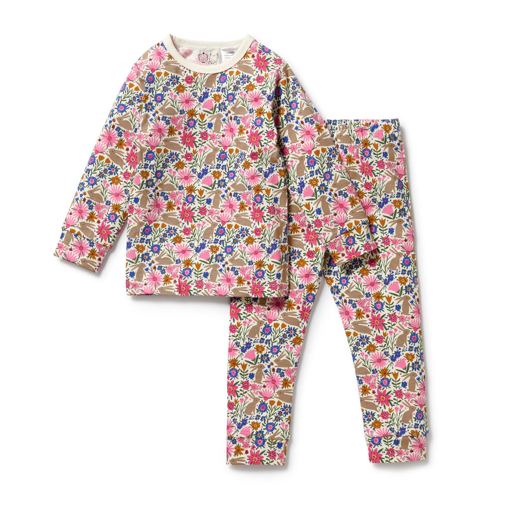 Organic Long Sleeved Pyjamas - Bunny Hop