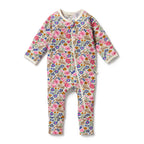 Organic Zipsuit With Feet - Bunny Hop
