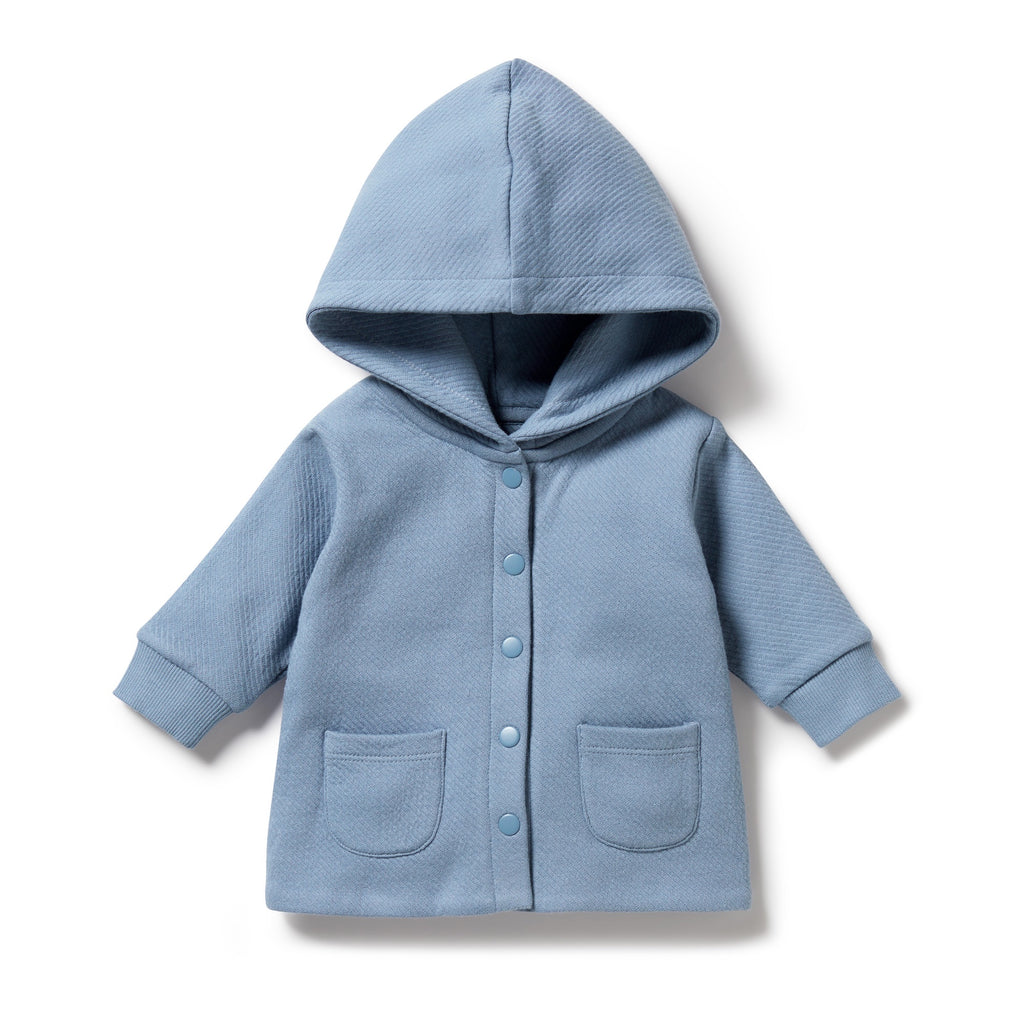 Organic Quilted Jacket - Storm Blue