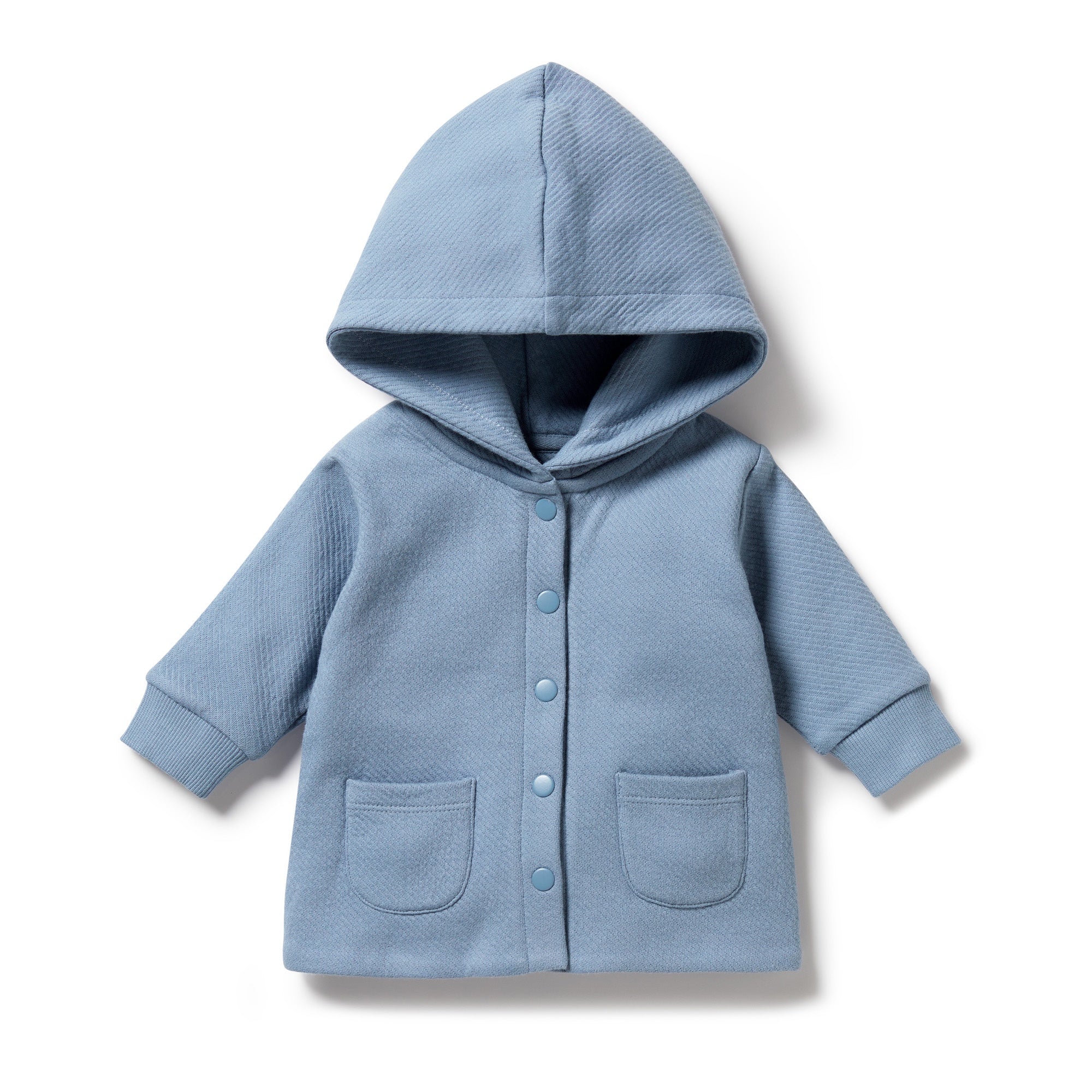 Organic Quilted Jacket - Storm Blue