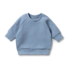 Organic Quilted Sweat - Storm Blue