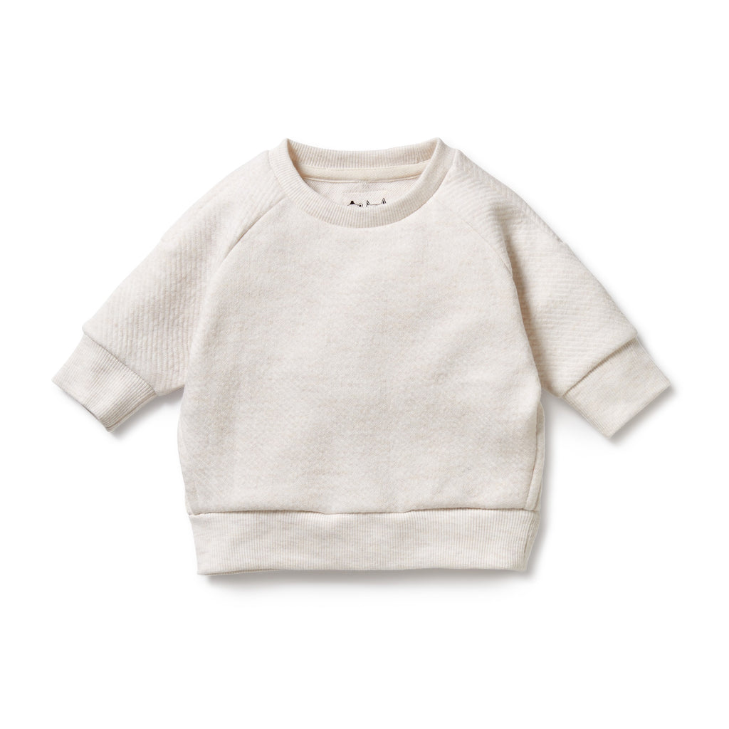 Organic Quilted Sweat - Oatmeal