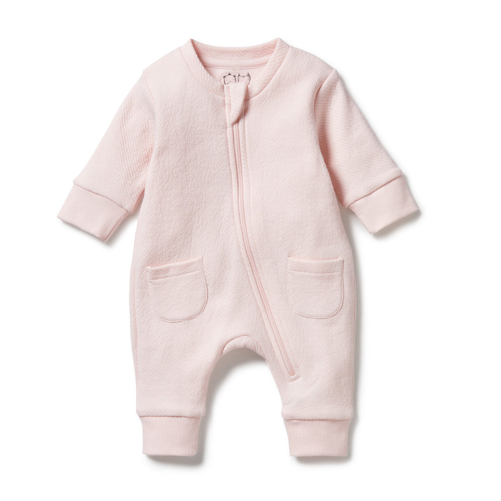 Organic Quilted Growsuit - Pink