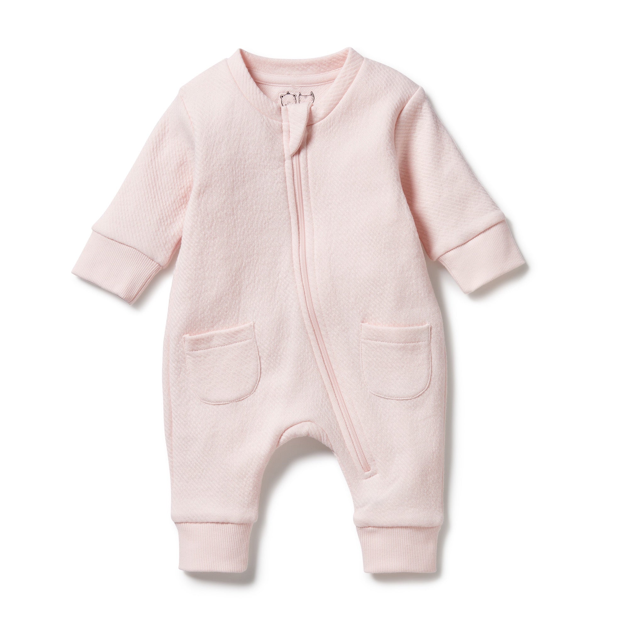 Organic Quilted Growsuit - Pink