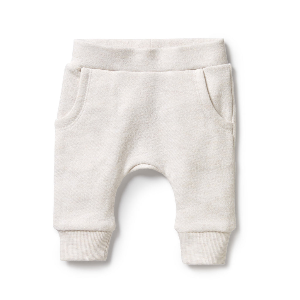 Organic Quilted Pant - Oatmeal
