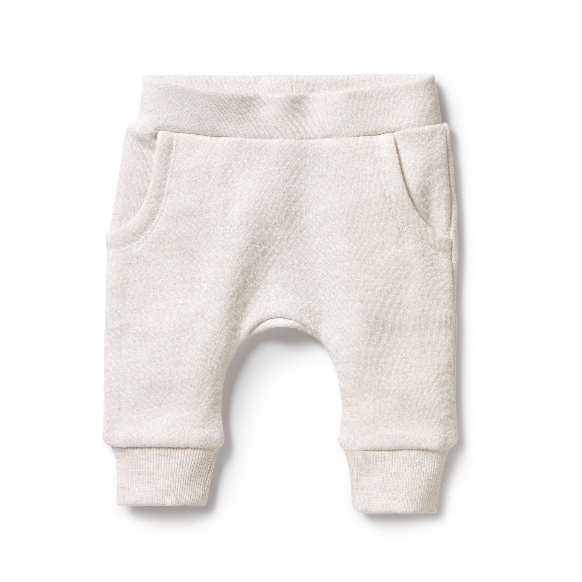 Organic Quilted Pant - Oatmeal