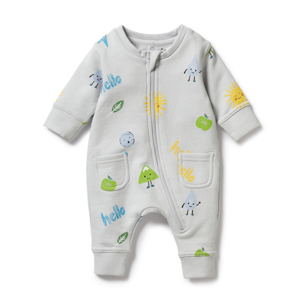 Organic Terry Growsuit - Hello